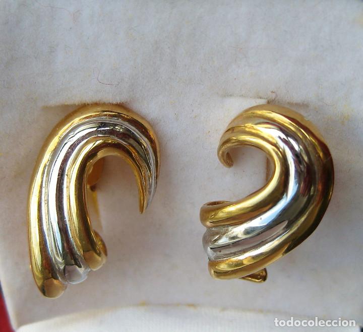 Joyeria: PENDIENTES CHAPADO EN ORO BICOLOR - SIN ESTRENAR - Foto 6