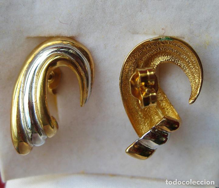 Joyeria: PENDIENTES CHAPADO EN ORO BICOLOR - SIN ESTRENAR - Foto 7