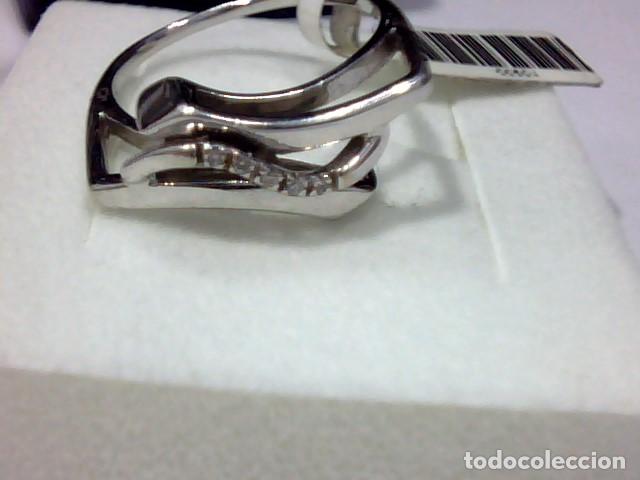 Joyeria: anillo oro blanco 18 kts y diamantes - Foto 5