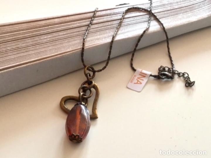 Joyeria: GARGANTILLA EN ORO VIEJO CON PIEDRA Y CORAZ&Oacute;N - Foto 1