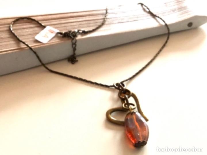 Joyeria: GARGANTILLA EN ORO VIEJO CON PIEDRA Y CORAZ&Oacute;N - Foto 2
