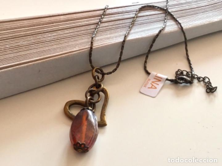 Joyeria: GARGANTILLA EN ORO VIEJO CON PIEDRA Y CORAZ&Oacute;N - Foto 3