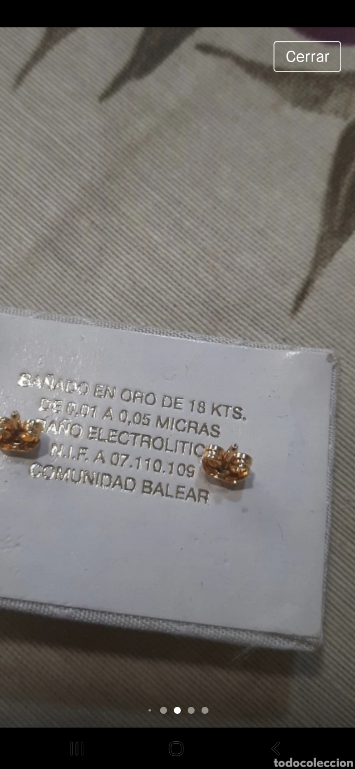 Joyeria: Pendientes ba&ntilde;o de oro - Foto 2