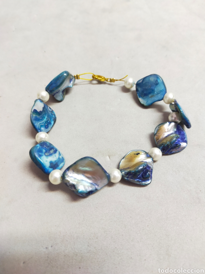 Joyeria: PULSERA DE NACAR AZULADO. - Foto 2