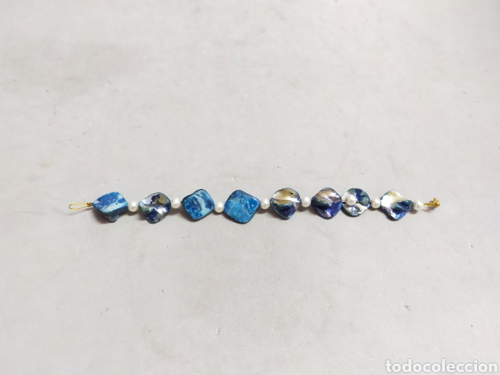 Joyeria: PULSERA DE NACAR AZULADO. - Foto 1