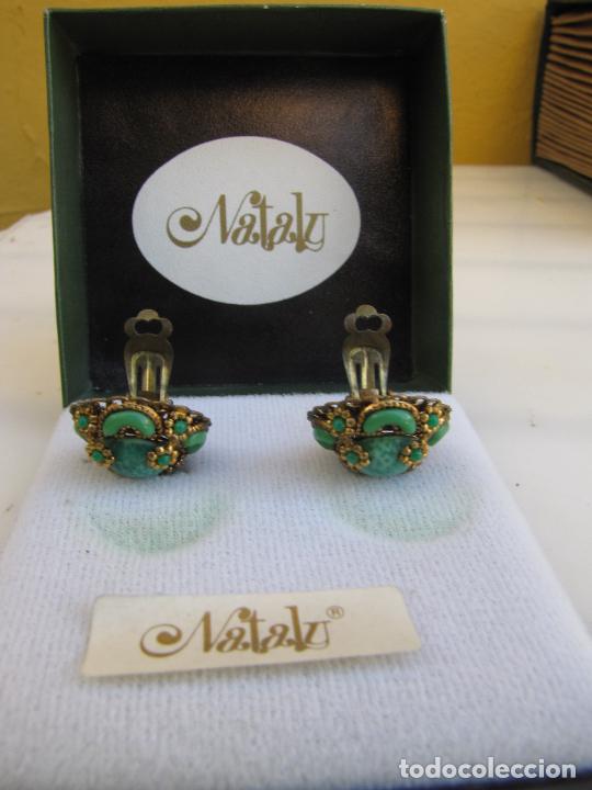 Joyeria: 31.- Pendientes de turquesas Nataly. Caja - Foto 4