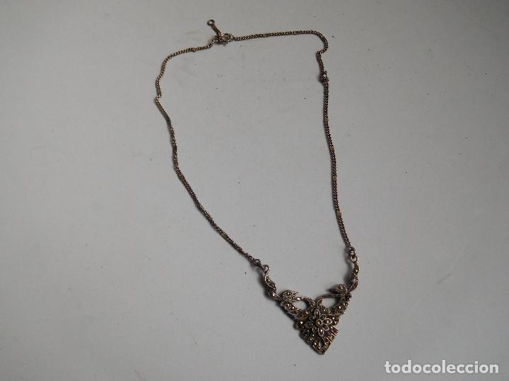 Joyeria: Collar vintage de plata y marquesitas - Foto 2