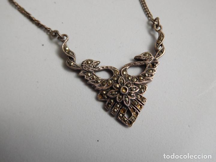 Joyeria: Collar vintage de plata y marquesitas - Foto 3