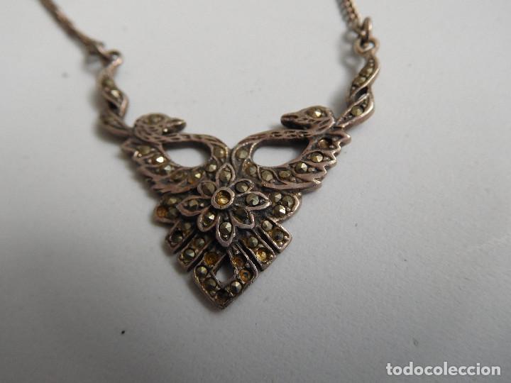 Joyeria: Collar vintage de plata y marquesitas - Foto 4