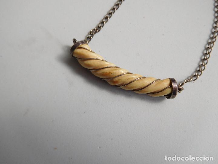 Joyeria: Collar vintage de plata y hueso - Foto 5