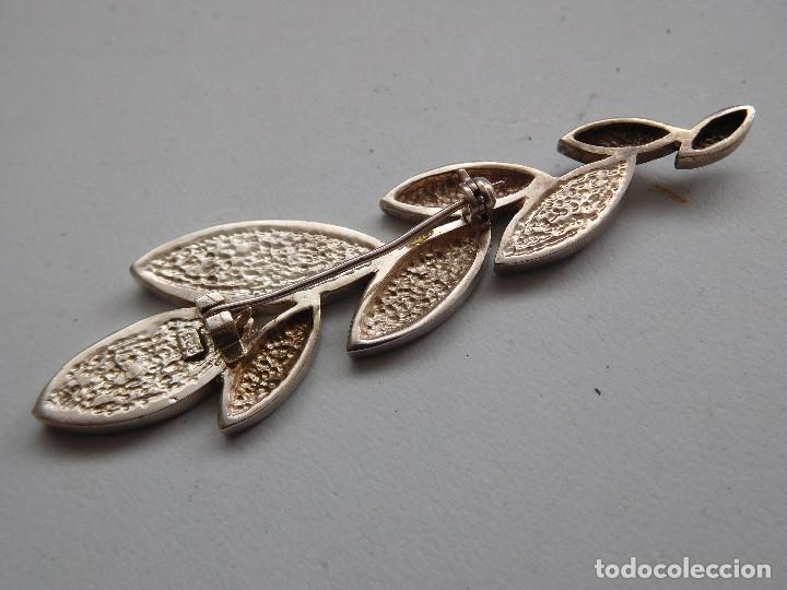 Joyeria: Broche vintage de plata y madera - Foto 3