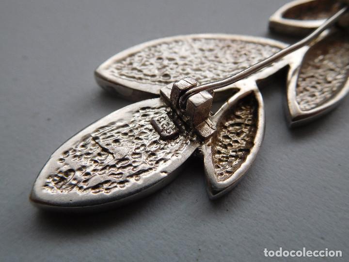 Joyeria: Broche vintage de plata y madera - Foto 4