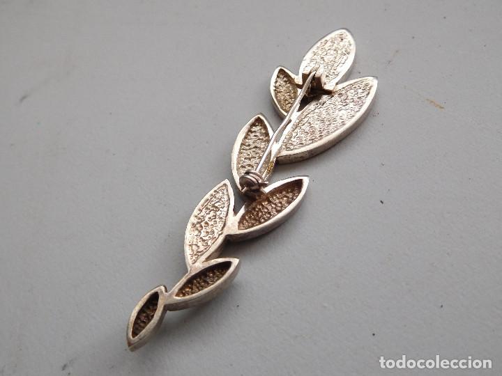 Joyeria: Broche vintage de plata y madera - Foto 5