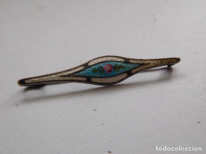 Joyeria: Broche antiguo de plata y esmaltes - Foto 1