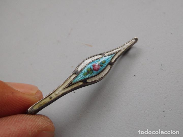 Joyeria: Broche antiguo de plata y esmaltes - Foto 5