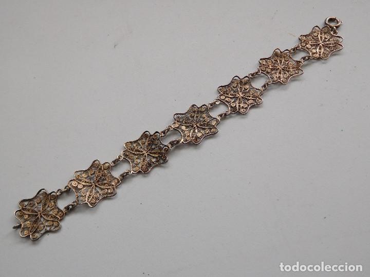 Joyeria: Pulsera vintage de plata filigrana - Foto 4