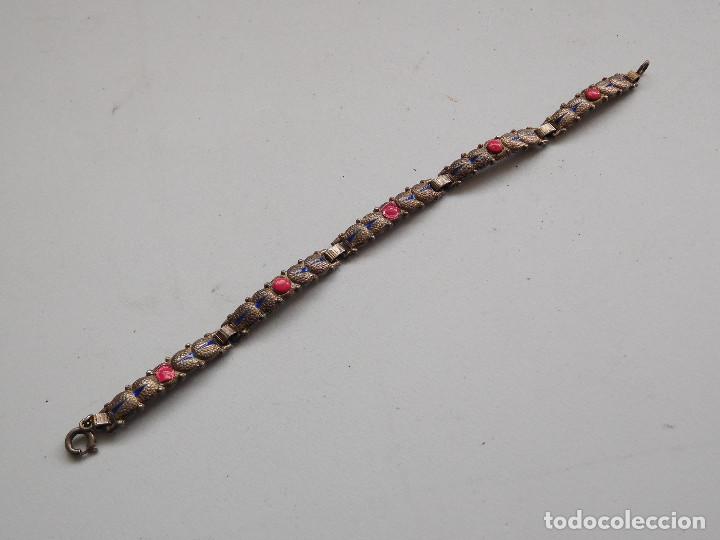 Joyeria: Pulsera antigua con piedras y esmalte - Foto 1