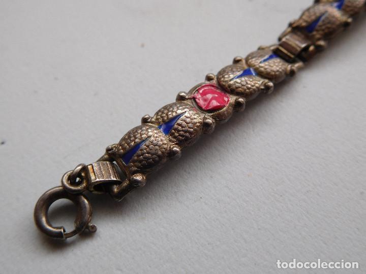 Joyeria: Pulsera antigua con piedras y esmalte - Foto 2