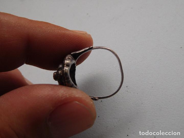 Joyeria: Anillo vintage de plata con marquesitas - Foto 4