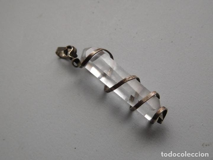 Joyeria: Colgante de plata y cristal vintage - Foto 1