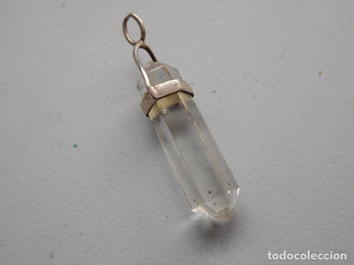 Joyeria: Colgante vintage de plata y cristal - Foto 1