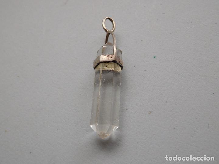 Joyeria: Colgante vintage de plata y cristal - Foto 2