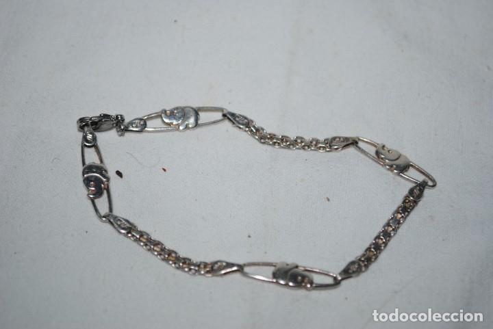 Joyeria: PULSERA DE PLATA , CON ELEFANTITOS . - Foto 2