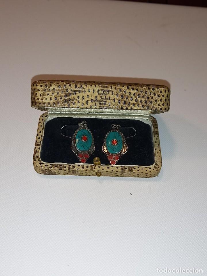 Joyeria: Pendientes de plata Turquesa y Coral - Foto 1