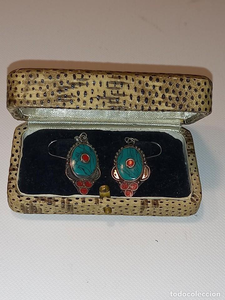 Joyeria: Pendientes de plata Turquesa y Coral - Foto 2