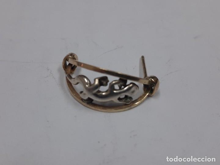 Joyeria: Pendiente de plata y oro bajo - Foto 1