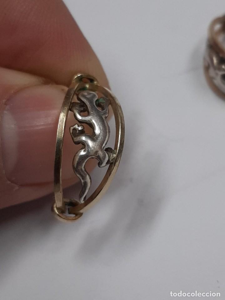 Joyeria: Pendiente de plata y oro bajo - Foto 4