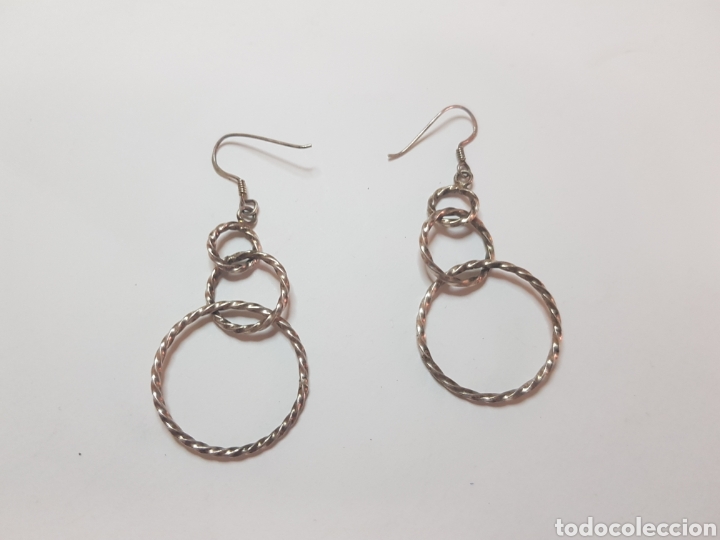 Joyeria: #554 Pendientes aros plata de ley 925 5,5cm - Foto 1
