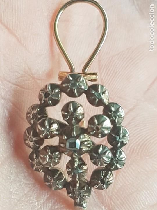 Joyeria: PENDIENTES ISABELINOS PLATA ORO DIAMANTES - Foto 6