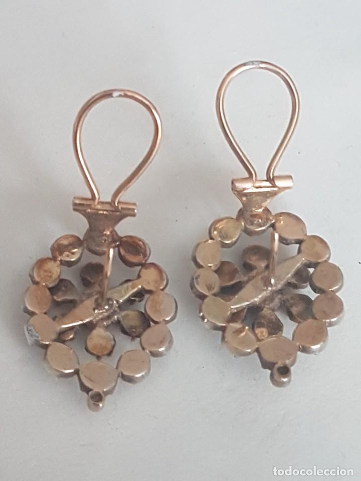 Joyeria: PENDIENTES ISABELINOS PLATA ORO DIAMANTES - Foto 2