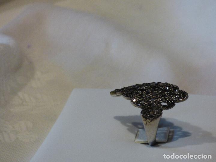 Joyeria: Anillo metal plateado,y marcasitas. - Foto 3