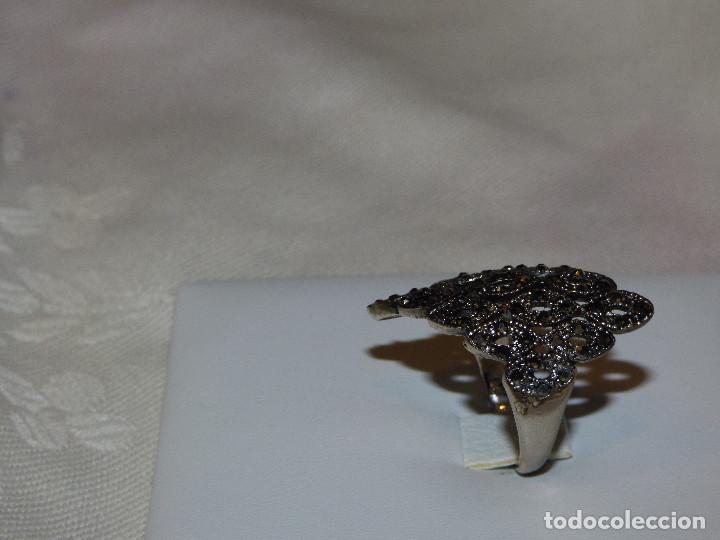Joyeria: Anillo metal plateado,y marcasitas. - Foto 4