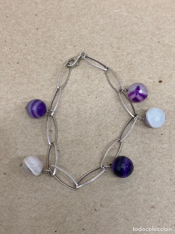 Joyeria: Pulsera de plata Y AMATISTA /PUL75 - Foto 1
