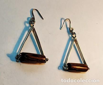 Joyeria: Pendientes en plata de ley y madera de bocote - Foto 1