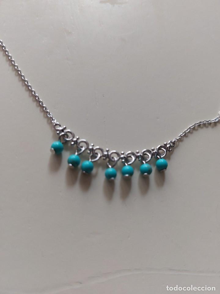 Joyeria: Cadena de plata y turquesas - Foto 2