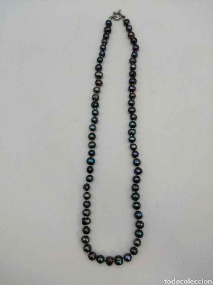Joyeria: Collar perlas de Tahit&iacute; barrocas oscuro - Foto 2