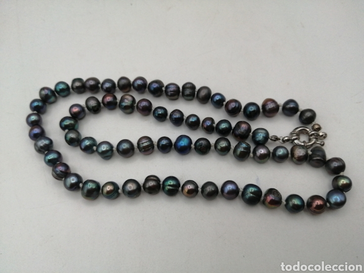 Joyeria: Collar perlas de Tahit&iacute; barrocas oscuro - Foto 3