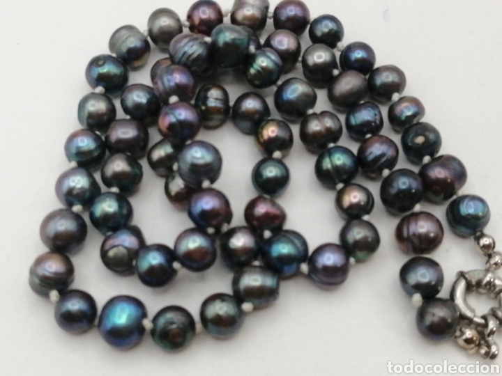 Joyeria: Collar perlas de Tahit&iacute; barrocas oscuro - Foto 5