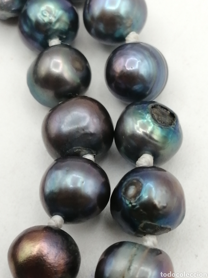 Joyeria: Collar perlas de Tahit&iacute; barrocas oscuro - Foto 7