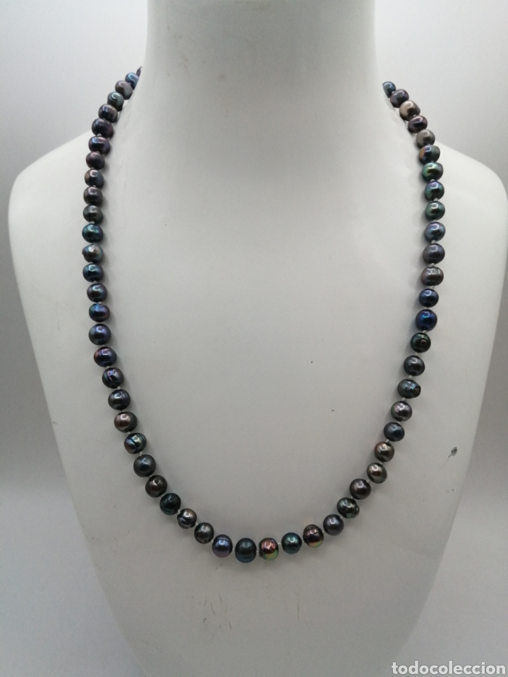 Joyeria: Collar perlas de Tahit&iacute; barrocas oscuro - Foto 1