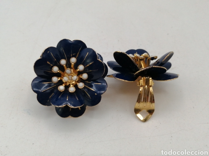Joyeria: Pendientes metal dorado y esmalte - Foto 3