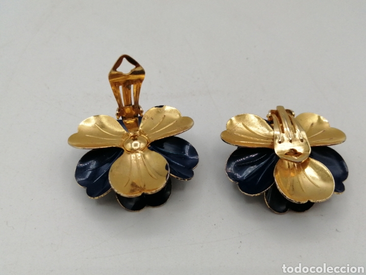 Joyeria: Pendientes metal dorado y esmalte - Foto 4