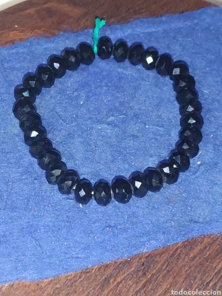 Joyeria: Pulsera de cristal negro facetado. - Foto 2