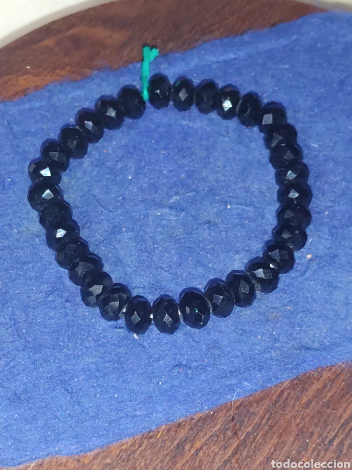 Joyeria: Pulsera de cristal negro facetado. - Foto 3