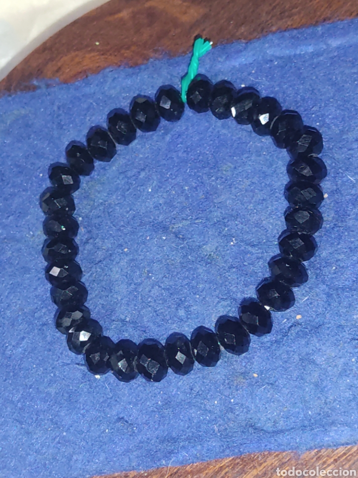 Joyeria: Pulsera de cristal negro facetado. - Foto 4