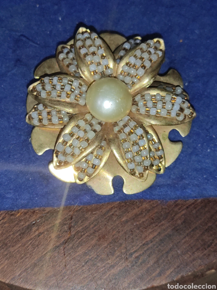 Joyeria: Broche Art Deco,flor con perla. - Foto 2